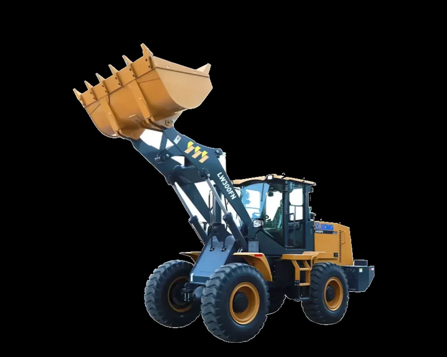 XCMG LW300FN wheel loader, isolated on white